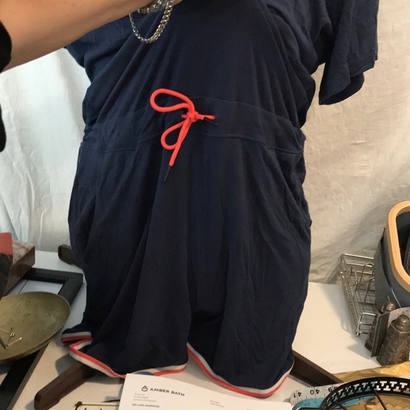 Kari Traa 90’s Vibe Pickle Ball Short Sleeve Outfit Sz L Romper Pockets NWOT - Picture 5 of 15